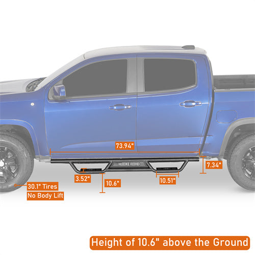 Load image into Gallery viewer, Hooke Road  Nerf Side Step Bars for 2015-2024 Chevy Colorado & GMC Canyon Crew Cab b9103s 5