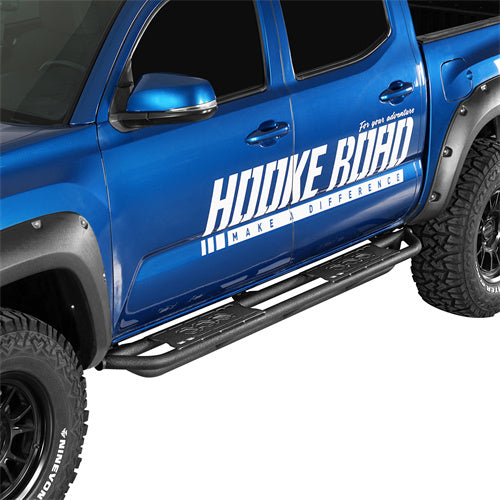 Load image into Gallery viewer, Hooke Road Nerf Side Step Bars Rock Sliders for 2005-2023 Toyota Tacoma Double Cab b4218s 2