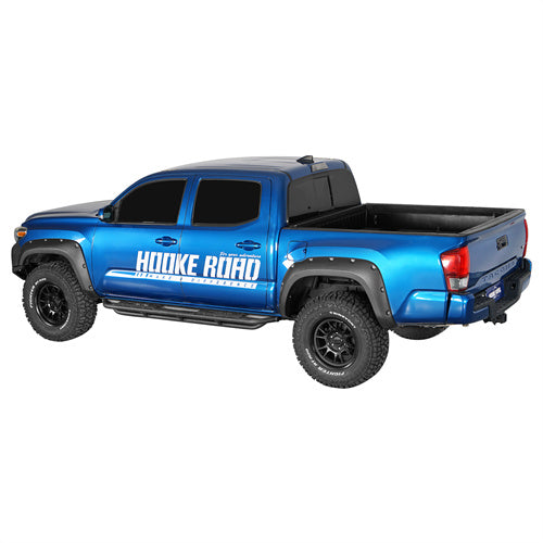 Load image into Gallery viewer, Hooke Road Nerf Side Step Bars Rock Sliders for 2005-2023 Toyota Tacoma Double Cab b4218s 3