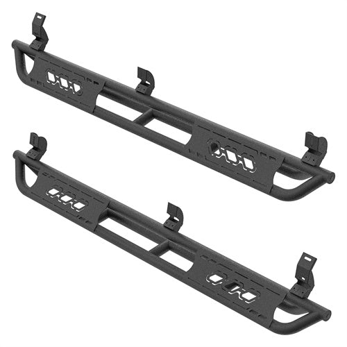 Load image into Gallery viewer, Hooke Road Nerf Side Step Bars Rock Sliders for 2005-2023 Toyota Tacoma Double Cab b4218s 5