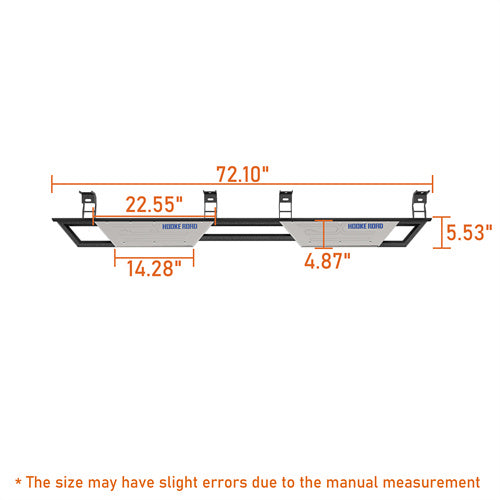 Load image into Gallery viewer, Hooke Road Nerf Side Steps Bars for 2015-2024 Chevy Colorado & GMC Canyon Crew Cab b9104s 7