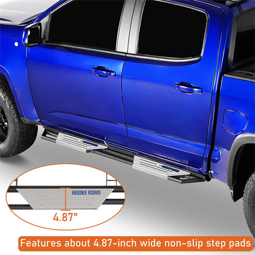 Load image into Gallery viewer, Hooke Road Nerf Side Steps Bars for 2015-2024 Chevy Colorado & GMC Canyon Crew Cab b9104s 9
