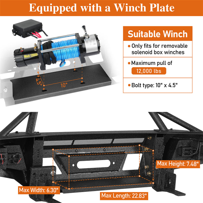 Load image into Gallery viewer, 1996-2002 Toyota 4Runner Off-road Front Bumper with Winch Plate Hooke Road b9759s 6