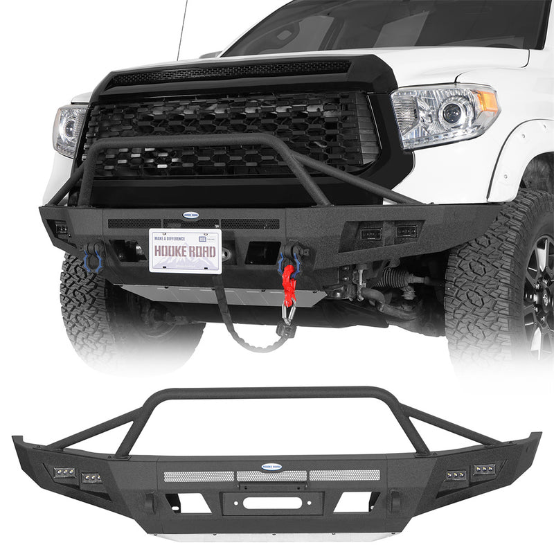 Load image into Gallery viewer, Full-width Front Bumper w/ Skid Plate 2014-2021 Toyota Tundra Hooke Road b5014s 1