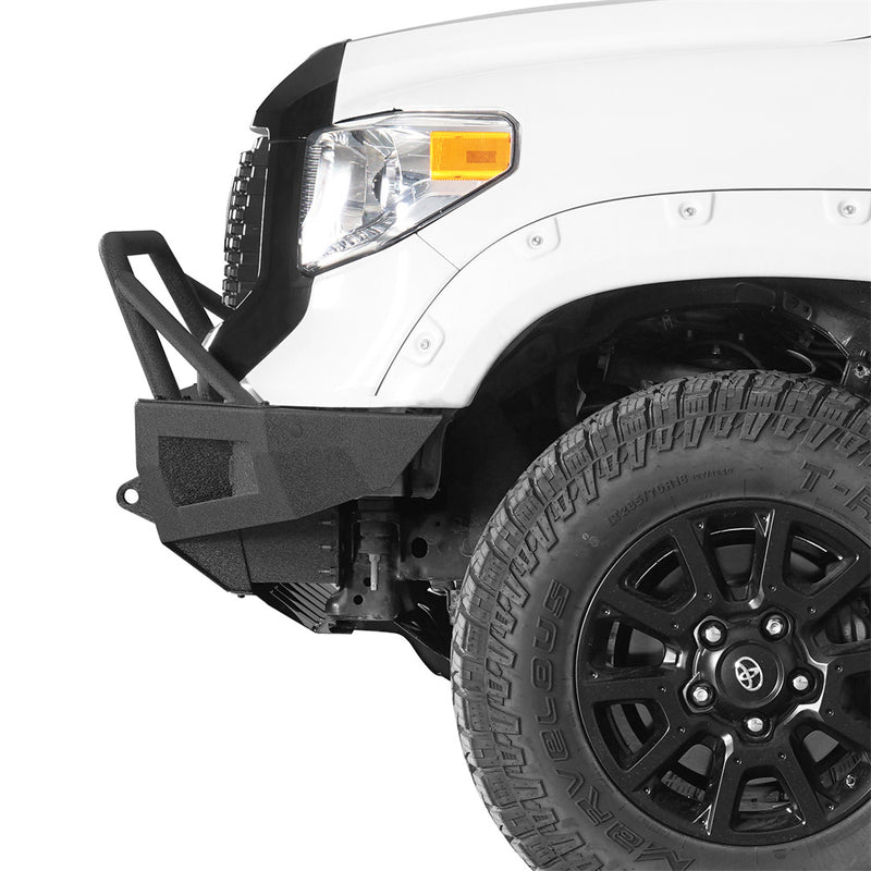 Load image into Gallery viewer, Full-width Front Bumper w/ Skid Plate 2014-2021 Toyota Tundra Hooke Road b5014s 2