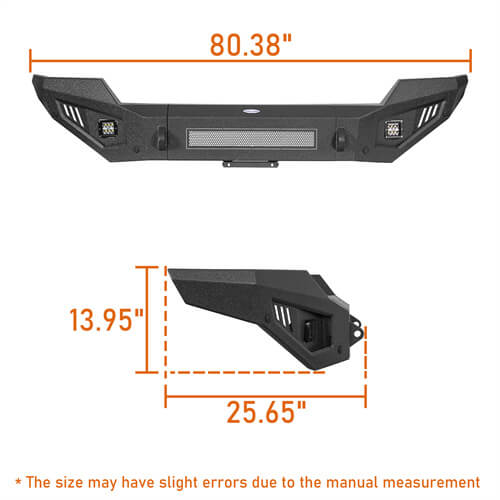 Load image into Gallery viewer, 2016-2018 Chevy Silverado 1500 Aftermarket Full Width Front Bumper 4x4 Truck Parts - Hooke Road b9029-1 16