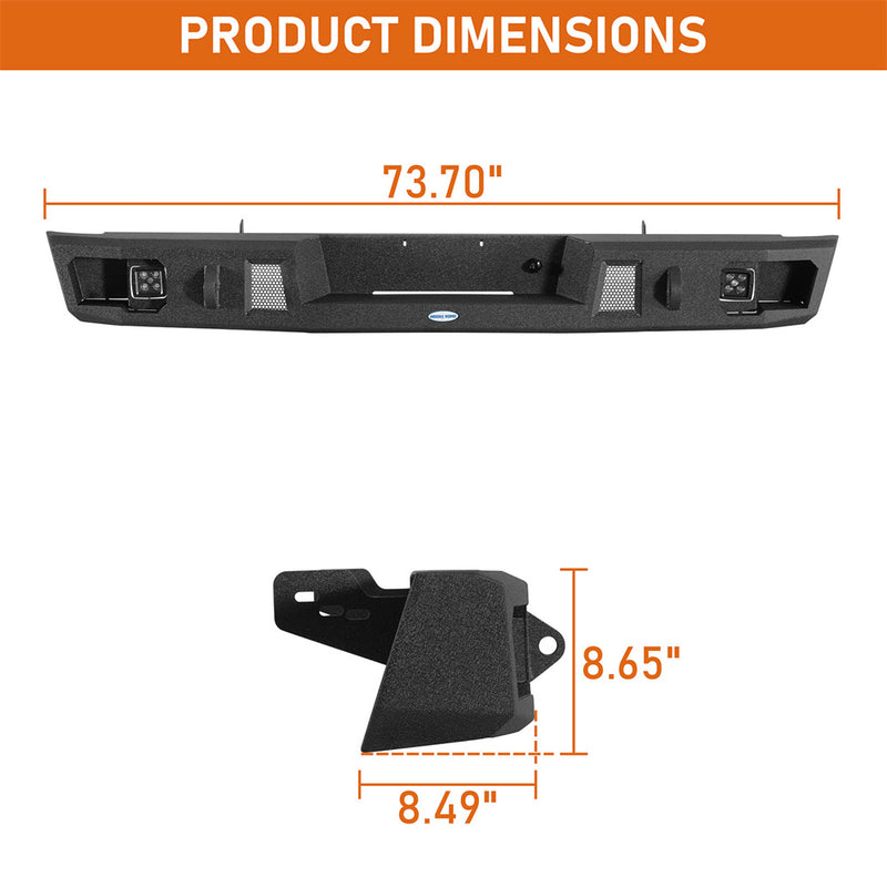 Load image into Gallery viewer, Off-road Rear Bumper for 94-01 Ram 1500 & 94-02 Ram 2500 3500 HR b6443 5
