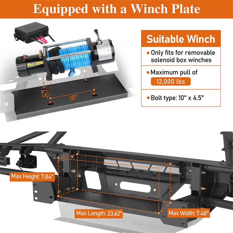 Load image into Gallery viewer, Hooke Road Off-Road Tundra Front Winch Bumper for 2014-2021 Toyota Tundra b5012s 7