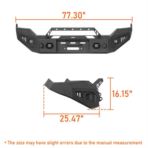Load image into Gallery viewer, Offroad Aftermarket Front Bumper 4x4 Truck Parts For 2009-2018 Dodge Ram 1500 - Hooke Road b6024s 15