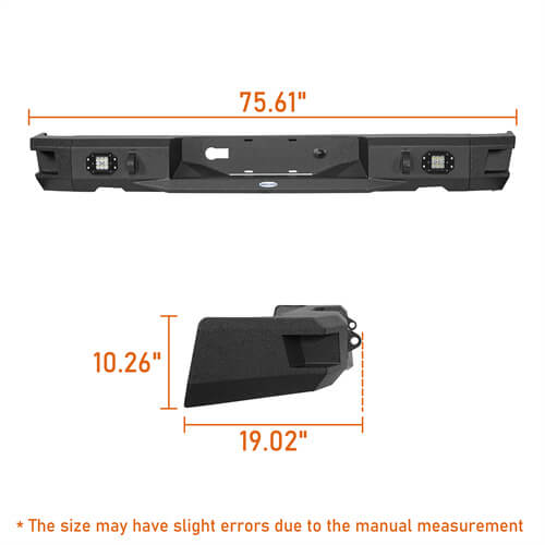 Load image into Gallery viewer, Hooke Road Offroad Aftermarket Rear Bumper w/LED Lights For 2009-2018 Dodge Ram 1500 b6025s 14