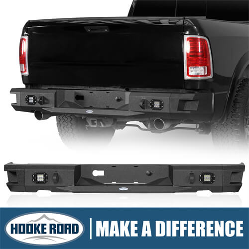 Load image into Gallery viewer, Hooke Road Offroad Aftermarket Rear Bumper w/LED Lights For 2009-2018 Dodge Ram 1500 b6025s 1