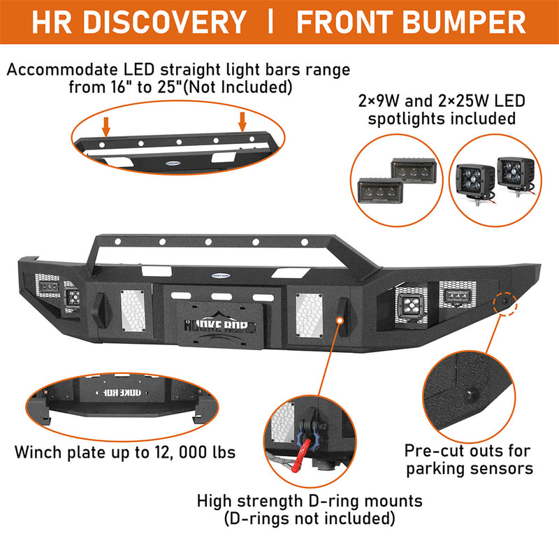 Load image into Gallery viewer, Offroad Front Bumper for 2014-2021 Toyota Tundra Hooke Road b5034 9