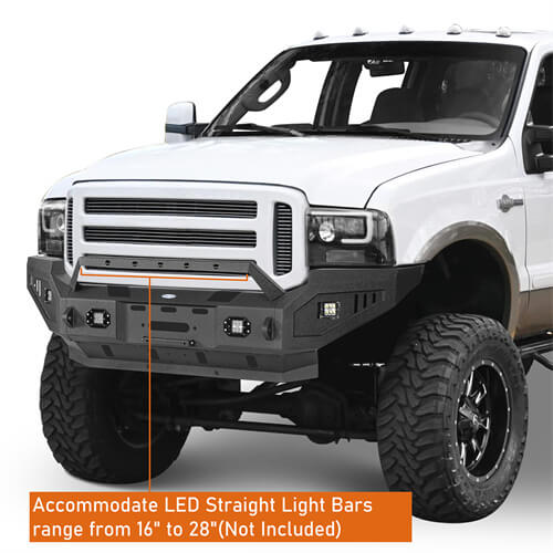 Load image into Gallery viewer, Offroad Full Width Front Bumper 4x4 Truck Parts For 2005-2007 Ford F-250 - Hooke Road b8505 10