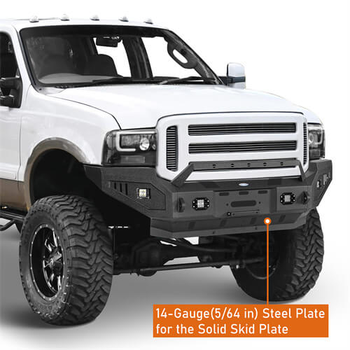 Load image into Gallery viewer, Offroad Full Width Front Bumper 4x4 Truck Parts For 2005-2007 Ford F-250 - Hooke Road b8505 11