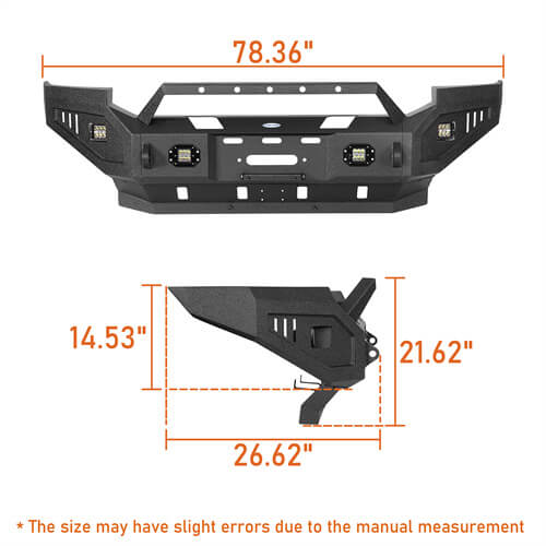Load image into Gallery viewer, Offroad Full Width Front Bumper 4x4 Truck Parts For 2005-2007 Ford F-250 - Hooke Road b8505 16