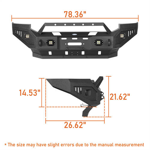 Offroad Full Width Front Bumper 4x4 Truck Parts For 2005-2007 Ford F-250 - Hooke Road b8505 16