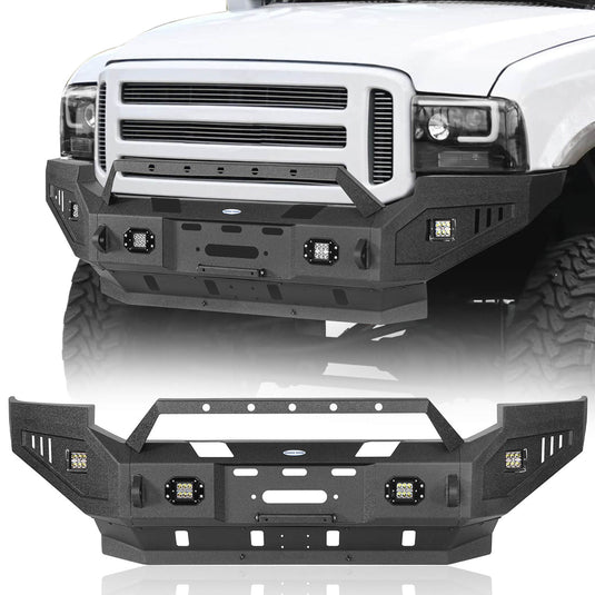 Offroad Full Width Front Bumper 4x4 Truck Parts For 2005-2007 Ford F-250 - Hooke Road b8505 2