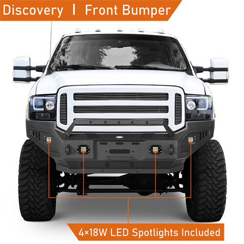 Load image into Gallery viewer, Offroad Full Width Front Bumper 4x4 Truck Parts For 2005-2007 Ford F-250 - Hooke Road b8505 8