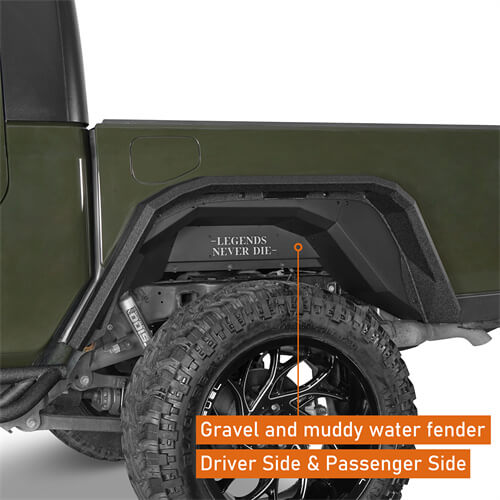 Load image into Gallery viewer, Offroad Rear Inner Fender Liners 4x4 Wheel Parts For 20-23 Jeep Gladiator JT - Hooke Road b7014s 11
