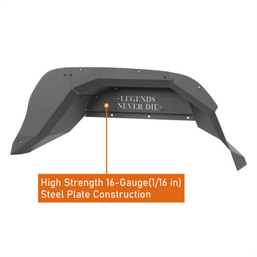 Load image into Gallery viewer, Offroad Rear Inner Fender Liners 4x4 Wheel Parts For 20-23 Jeep Gladiator JT - Hooke Road b7014s 13