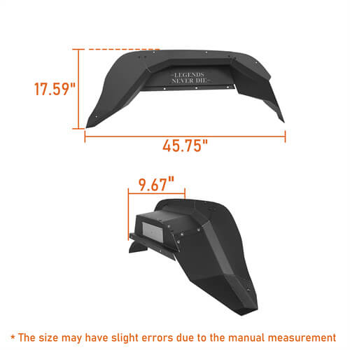 Load image into Gallery viewer, Offroad Rear Inner Fender Liners 4x4 Wheel Parts For 20-23 Jeep Gladiator JT - Hooke Road b7014s 21