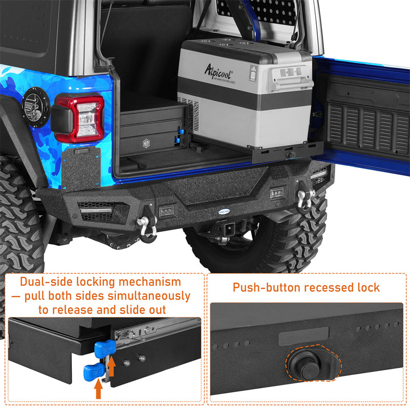 Load image into Gallery viewer, Overland Kitchen & Fridge Slide System for 15-26 Jeep & Ford Bronco Hooke Road b21362138 9