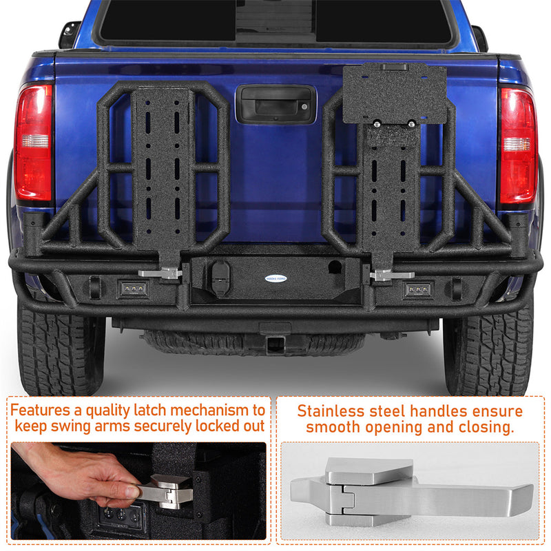 Load image into Gallery viewer, Hooke Road Rear Bumper with Tire Carrier for 2015-2022 Chevy Colorado & GMC Canyon b9125s