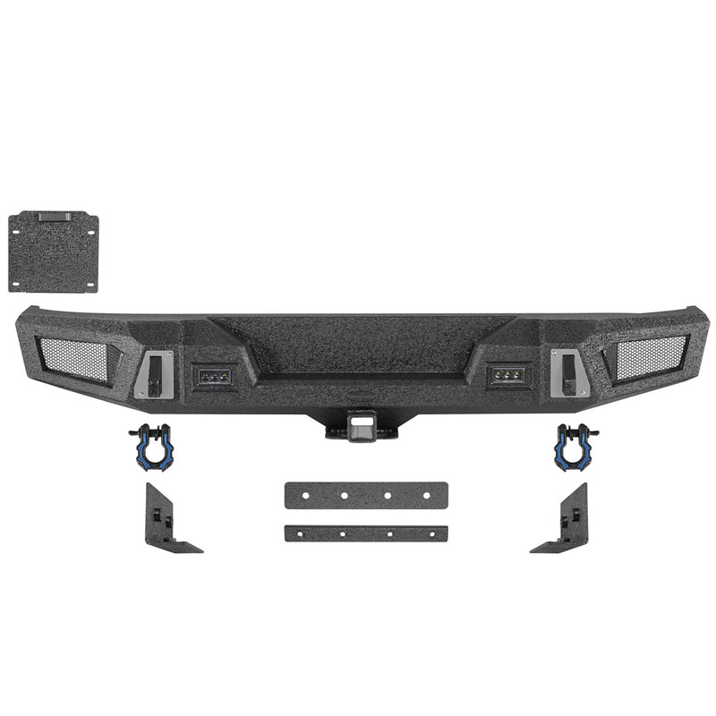 Load image into Gallery viewer, Jeep Wrangler JK Overlanding Rear Bumper with 2" Hitch Receiver Hooke Road b2139s 4