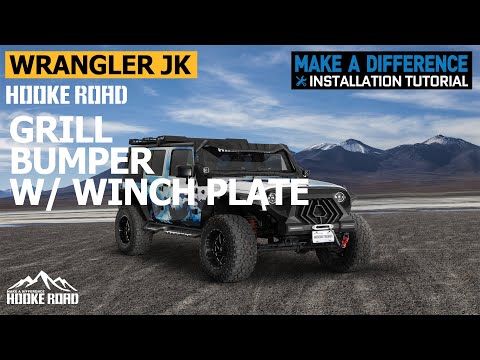 Load and play video in Gallery viewer, Jeep JK Grill w/ Winch Plate (07-18 Jeep Wrangler JK) - Hooke Road