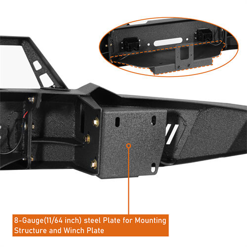 Load image into Gallery viewer, 2019-2023 Ram 1500 Aftermarket Full-Width Front Bumper 4x4 Truck Parts - Hooke Road b6032 12