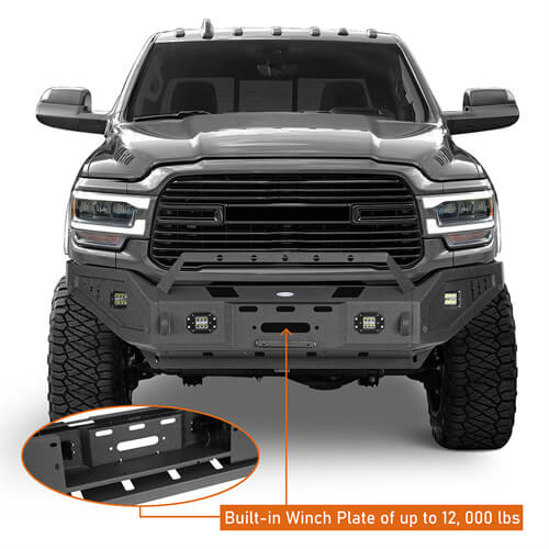 Load image into Gallery viewer, Hooke Road Aftermarket Full Width Front Bumper 4x4 Truck Parts For 2019-2023 Ram 2500 b6305 12