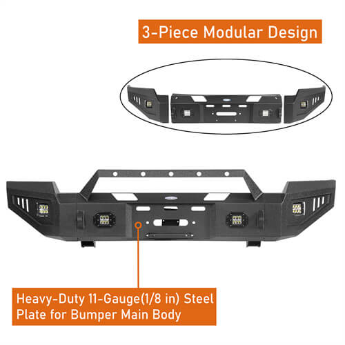 Load image into Gallery viewer, Hooke Road 2003-2005 Ram 2500 Front Bumper w/Winch Plate Ram 2500 Accessories b6465 11