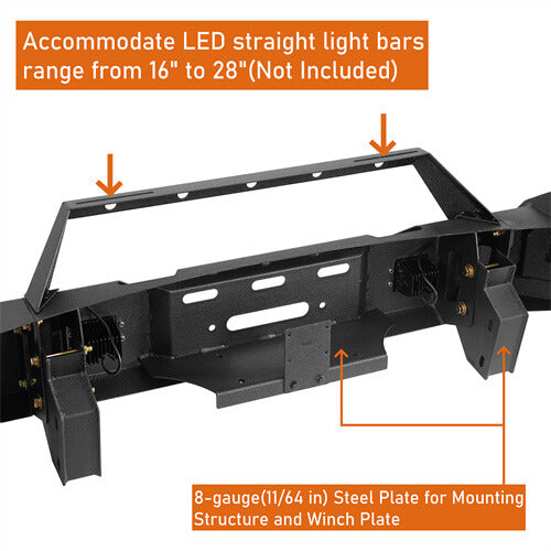 Load image into Gallery viewer, Hooke Road 2003-2005 Ram 2500 Front Bumper w/Winch Plate Ram 2500 Accessories b6465 12