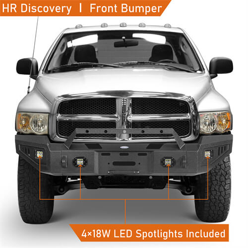 Load image into Gallery viewer, Hooke Road 2003-2005 Ram 2500 Front Bumper w/Winch Plate Ram 2500 Accessories b6465 7