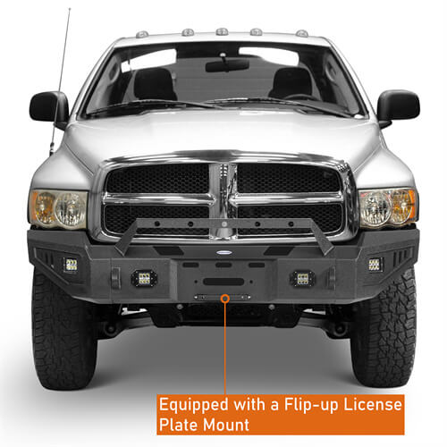 Load image into Gallery viewer, Hooke Road 2003-2005 Ram 2500 Front Bumper w/Winch Plate Ram 2500 Accessories b6465 +