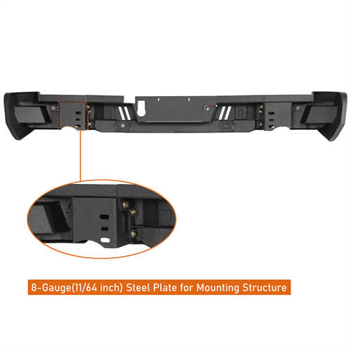 Load image into Gallery viewer, 2019-2023 Ram Offroad Aftermarket Rear Bumper w/LED Spotlights - Hooke Road b6033 13