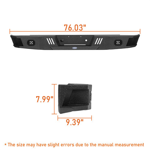 Load image into Gallery viewer, Hooke Road Rear Bumper for 1988-1998 Chevy Silverado 1500/2500 & GMC Sierra 1500/2500) b9300 11