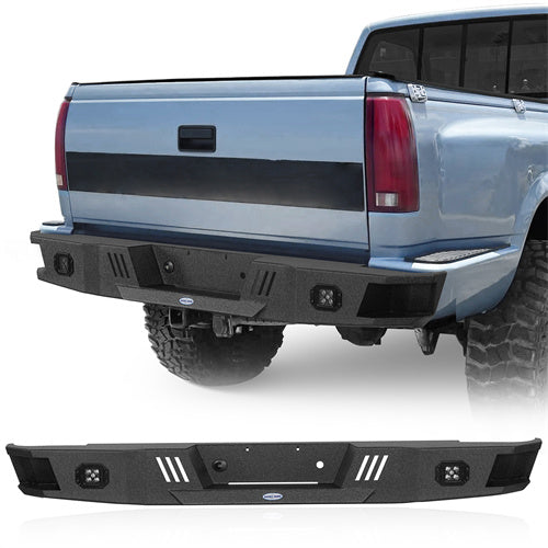 Load image into Gallery viewer, Hooke Road Rear Bumper for 1988-1998 Chevy Silverado 1500/2500 & GMC Sierra 1500/2500) b9300 1
