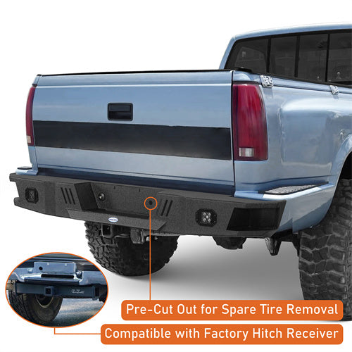 Load image into Gallery viewer, Hooke Road Rear Bumper for 1988-1998 Chevy Silverado 1500/2500 & GMC Sierra 1500/2500) b9300 9
