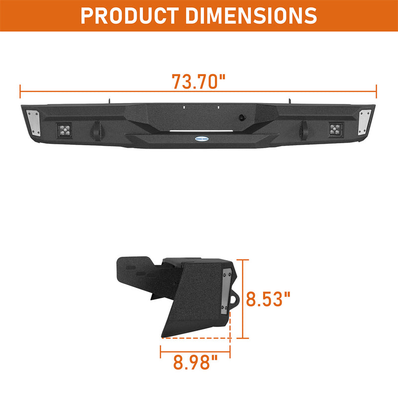 Load image into Gallery viewer, 94-01 Ram 1500 & 94-02 Ram 2500 3500 Rear Bumper Hooke Road b6444 5