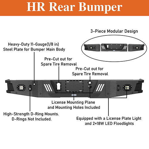 Load image into Gallery viewer, HookeRoad Ford F-150 Rear Bumper for 2006-2014 Ford F-150 HE.8204 14