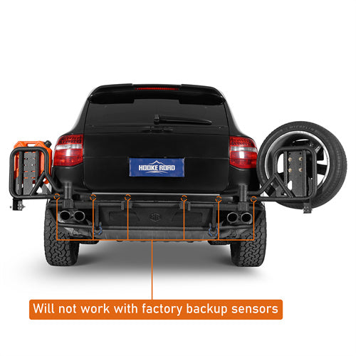 Load image into Gallery viewer, HR 2008-2010 Porsche Cayenne 957 Overland Rear Bumper w/ Dual Swing Arms b7207s 6