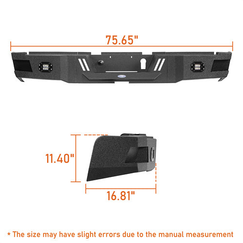 Load image into Gallery viewer, HookeRoad Ram 2500 Rear Bumper for 2010-2018 Ram 2500 b6400 11