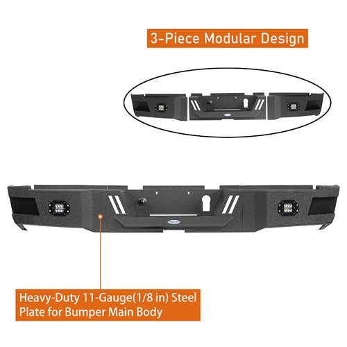 Load image into Gallery viewer, HookeRoad Ram 2500 Rear Bumper for 2010-2018 Ram 2500 b6400 8