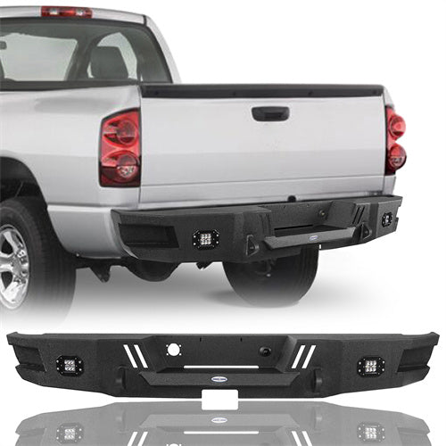 HookeRoad Ram Rear Bumper for 2006 2008 Ram 1500 Hooke Road 4x4