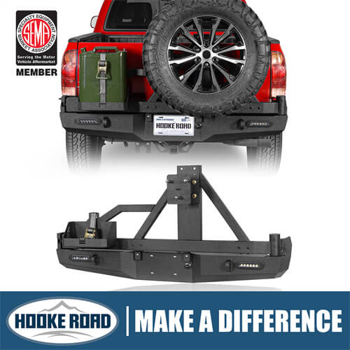 Load image into Gallery viewer, Tacoma Offroad Steel Back Bumper w/Swing Out Tire Carrier For 2005-2015 Toyota Tacoma - Hooke Road b4013s 1