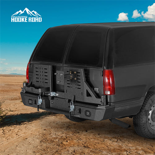 Load image into Gallery viewer, Hooke Road Rear Bumper with Tire Rack for 1992-1999 Chevy Suburban Tahoe GMC Yukon b7232abs 3