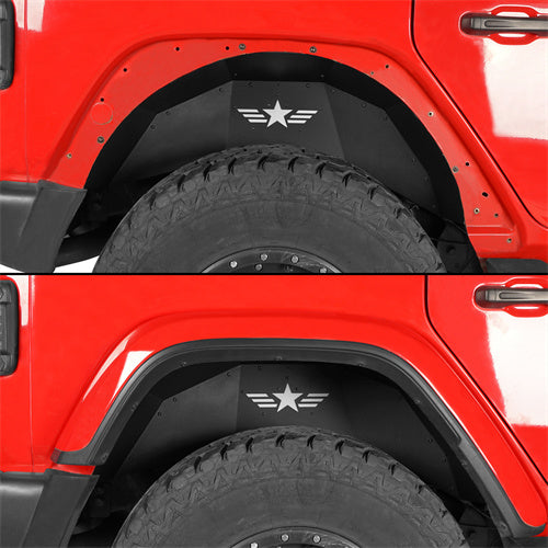 Load image into Gallery viewer, Hooke Road Jeep Rear Fender Liners Replacement for 2018-2024 Jeep Wrangler JL b3040s 3