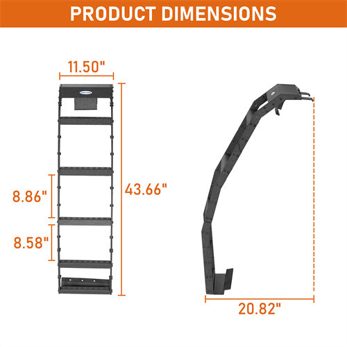 Load image into Gallery viewer, Hooke Road Rear Hatch Ladder for 2003-2009 Toyota 4Runner w/o Spoiler b9852s 5
