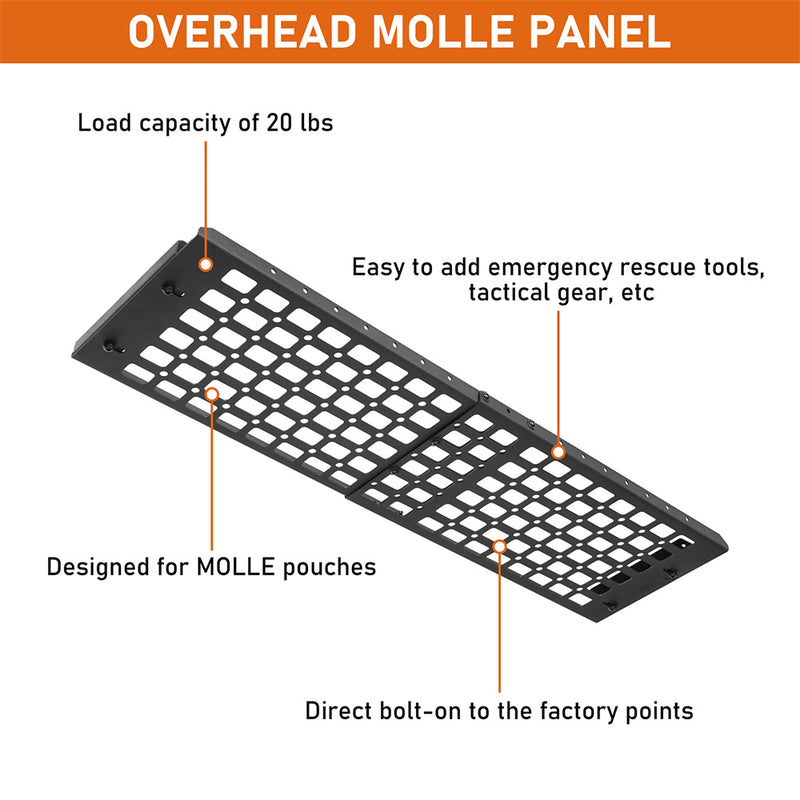 Load image into Gallery viewer, Rear Overhead MOLLE Panel for 2013-2017 Subaru XV Crosstrek Hooke Road b4710s 6
